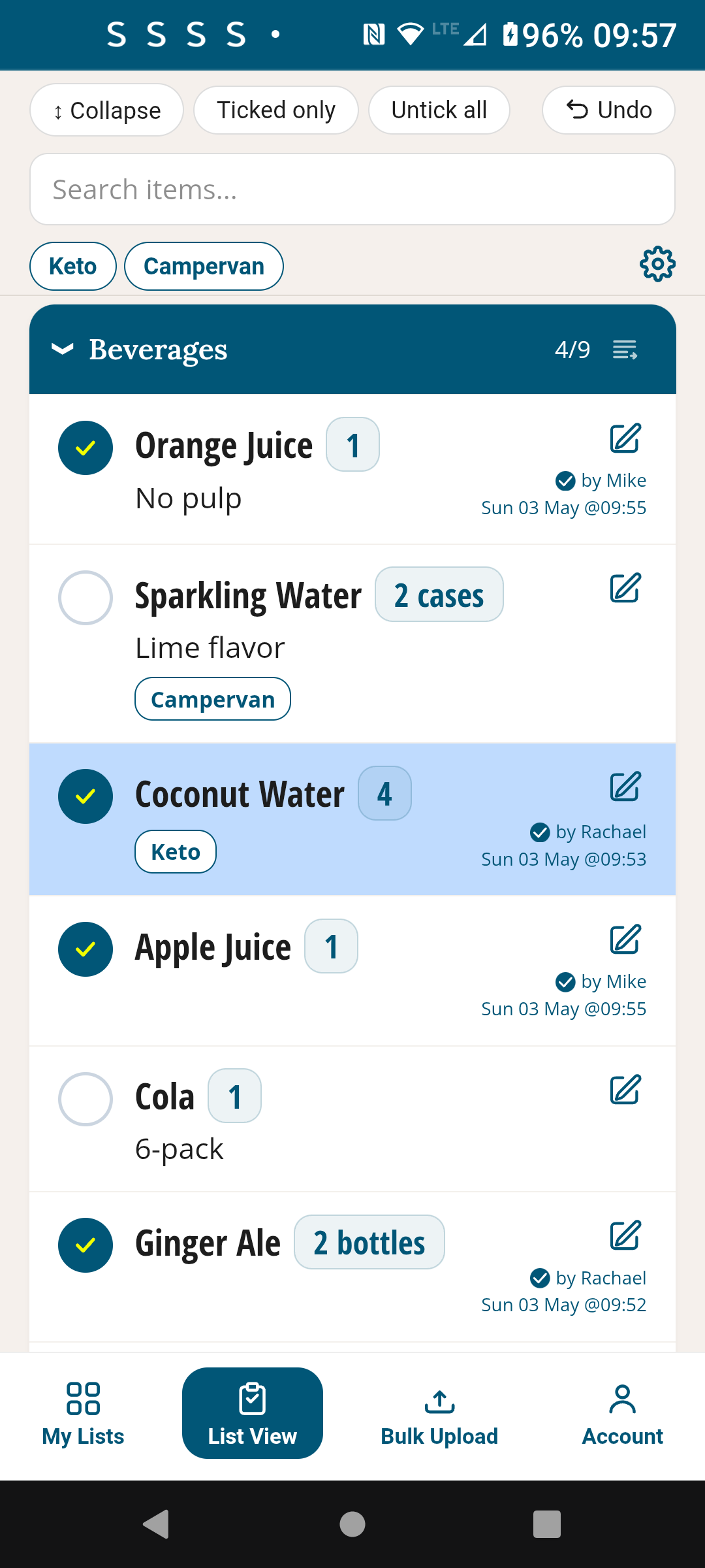 Real-time tick updates visible to the whole family